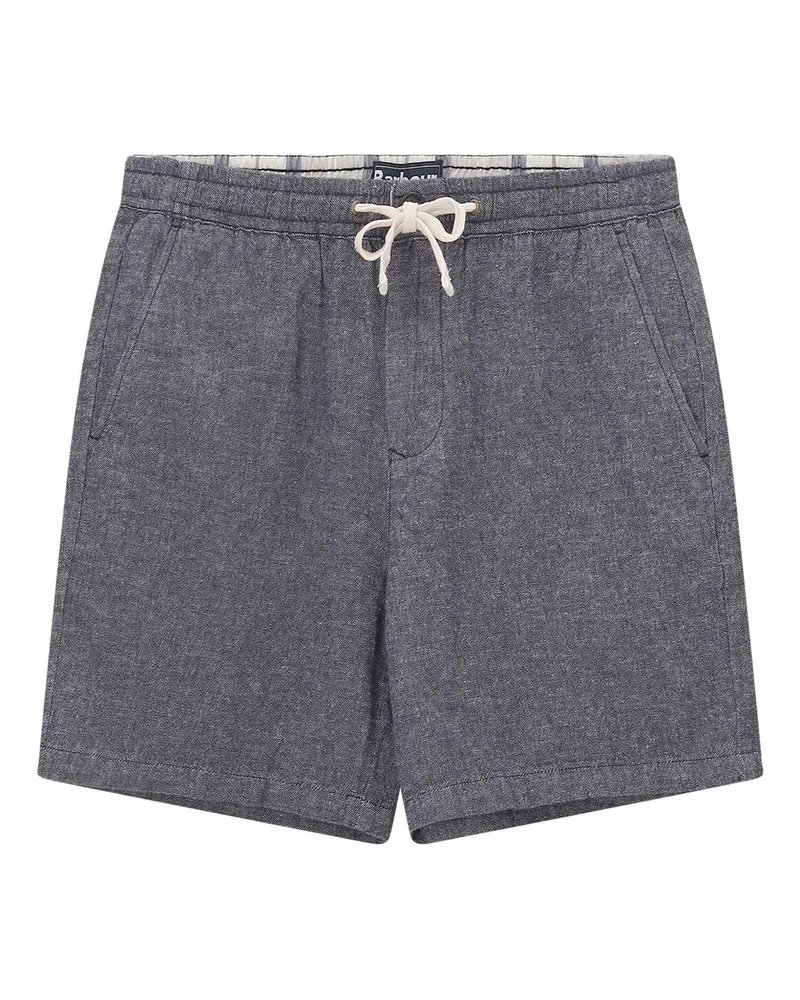 Barbour Shorts Stillwater aus Leinen Navy