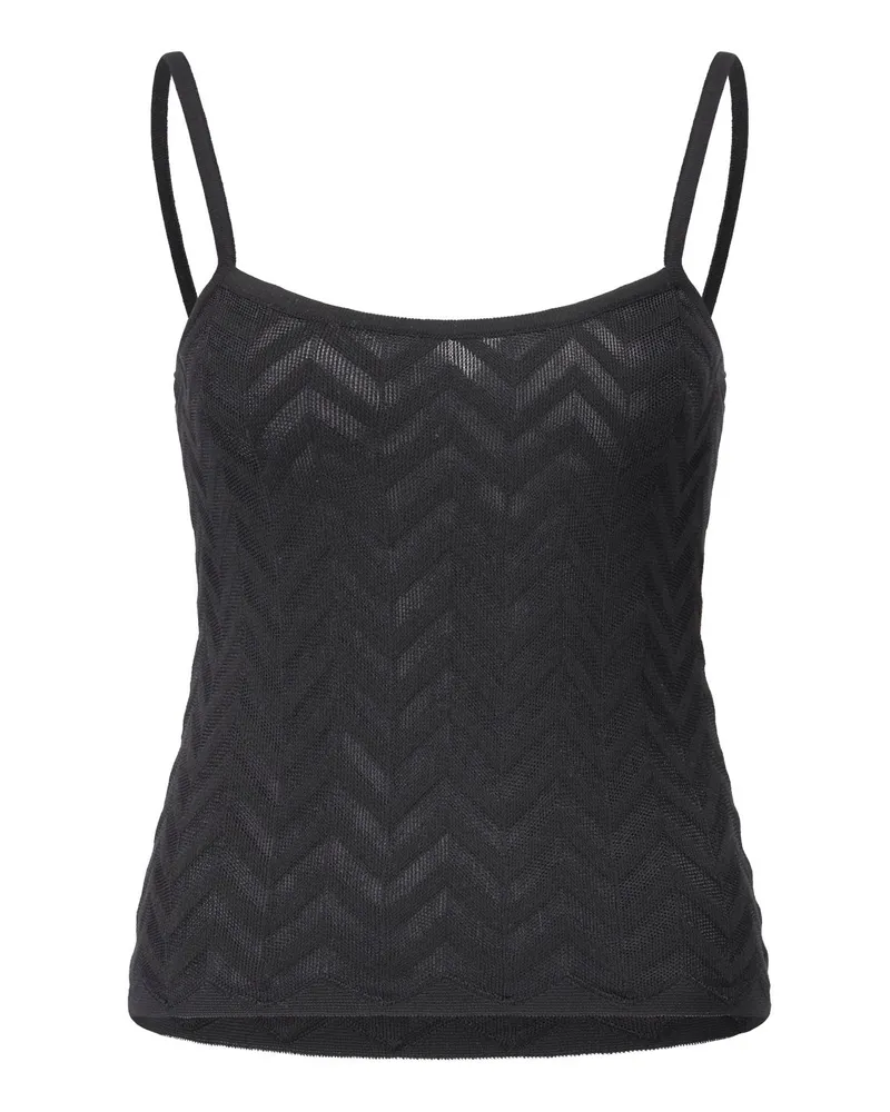 Missoni Top mit Chevron-Muster Schwarz