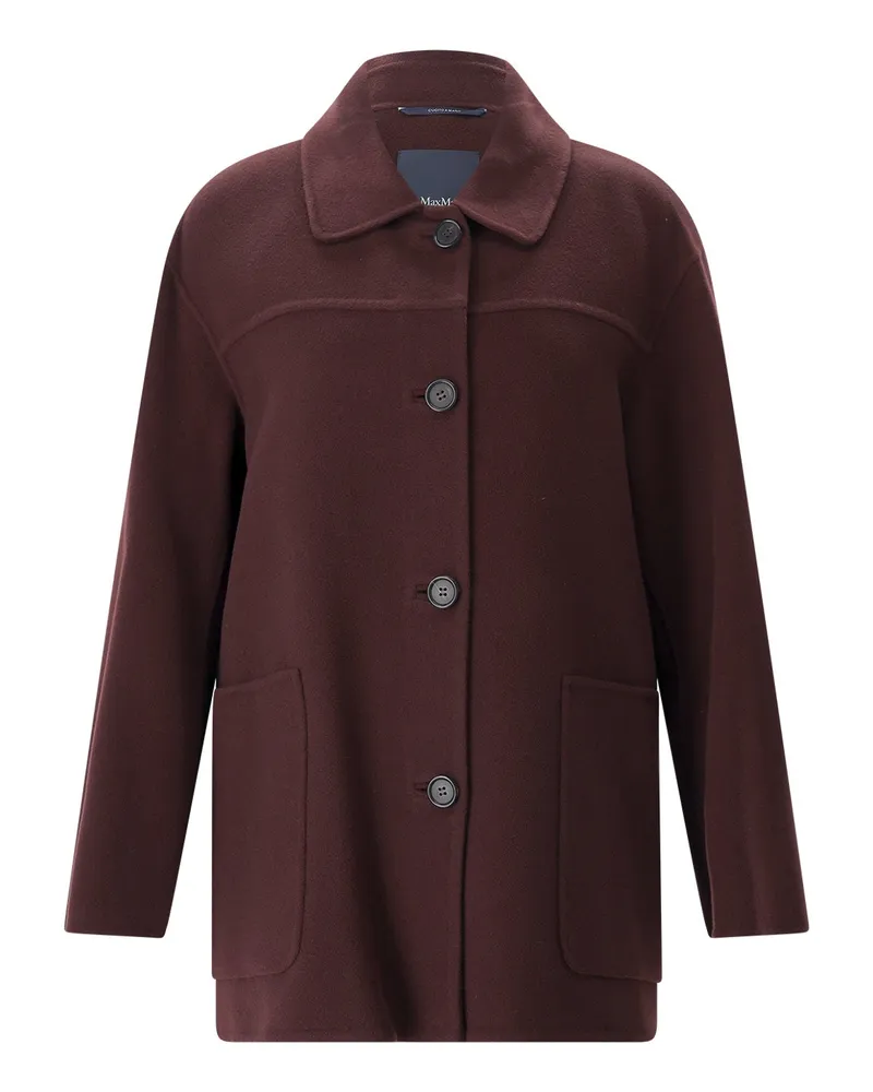 Max Mara Jacke Giugno aus Schurwolle Dunkelrot