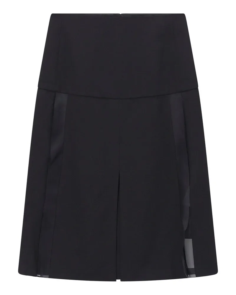 Jil Sander Midirock aus Schurwolle Schwarz