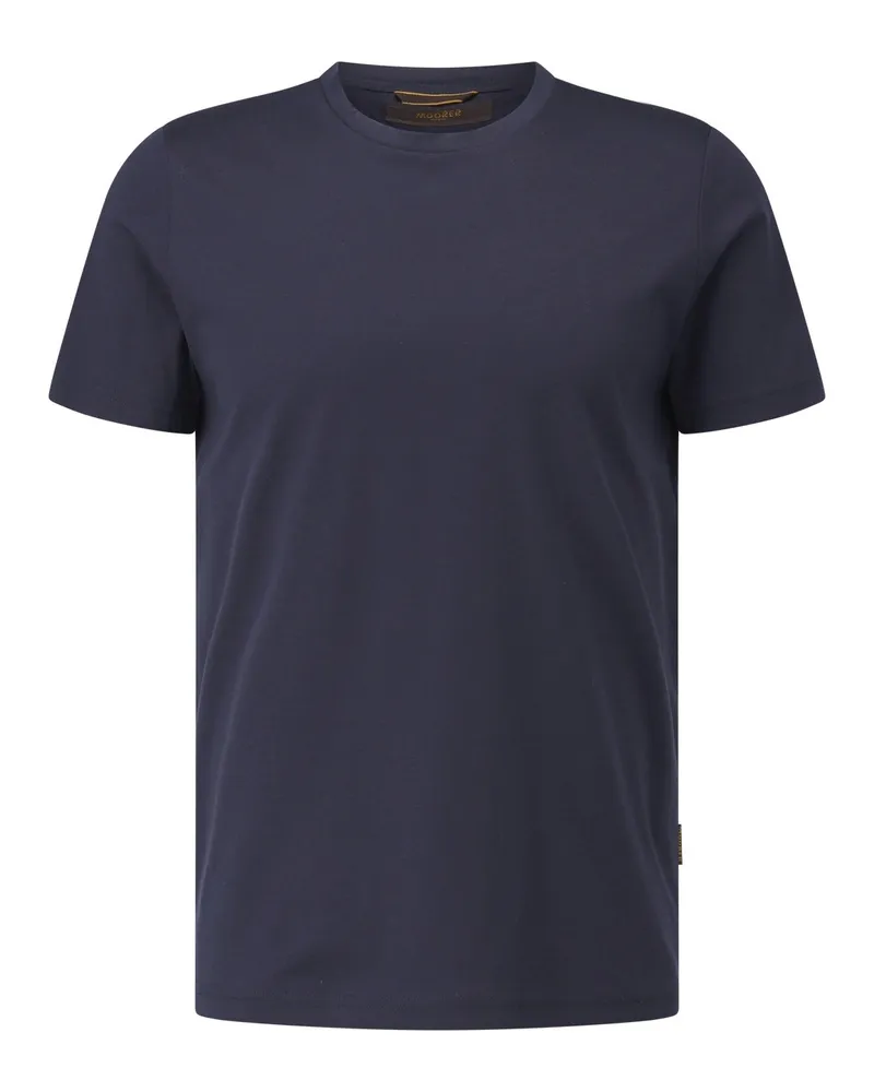 MOORER T-Shirt Mike aus Baumwolle Navy