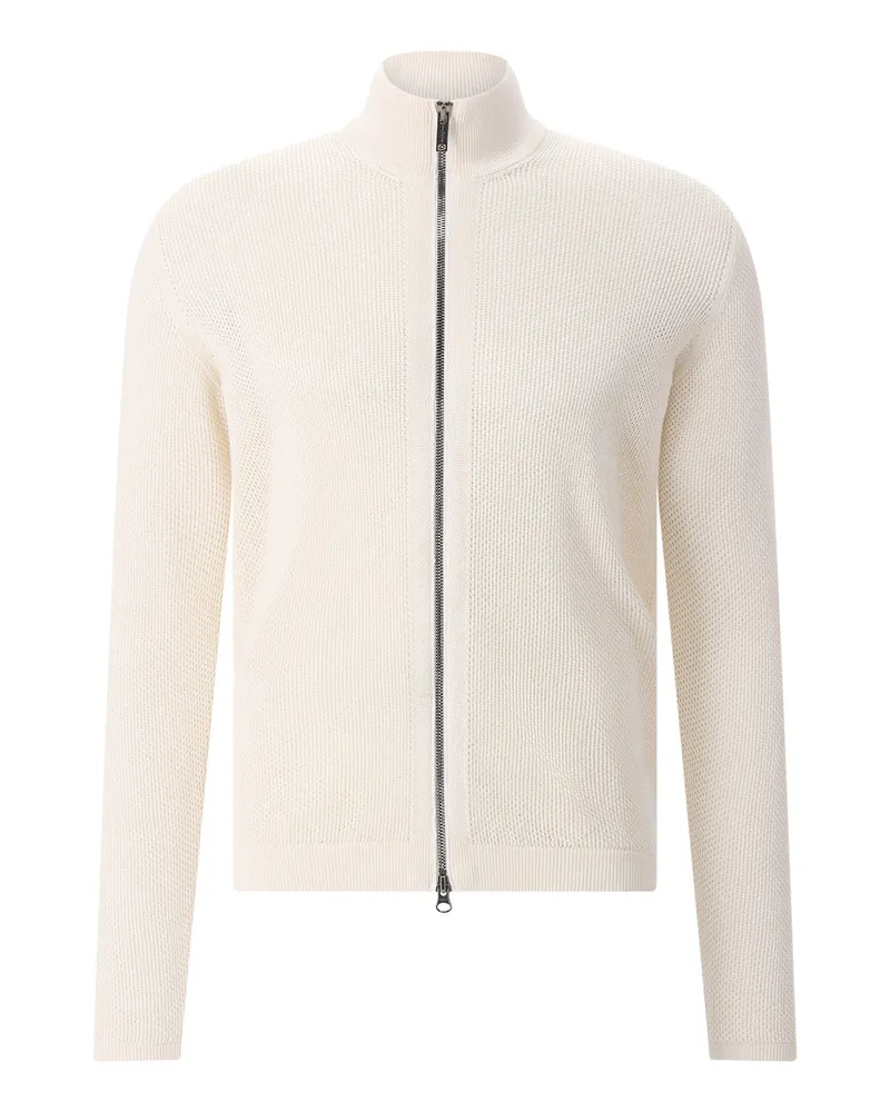 Phil Petter Jacke aus Lochstrick Creme