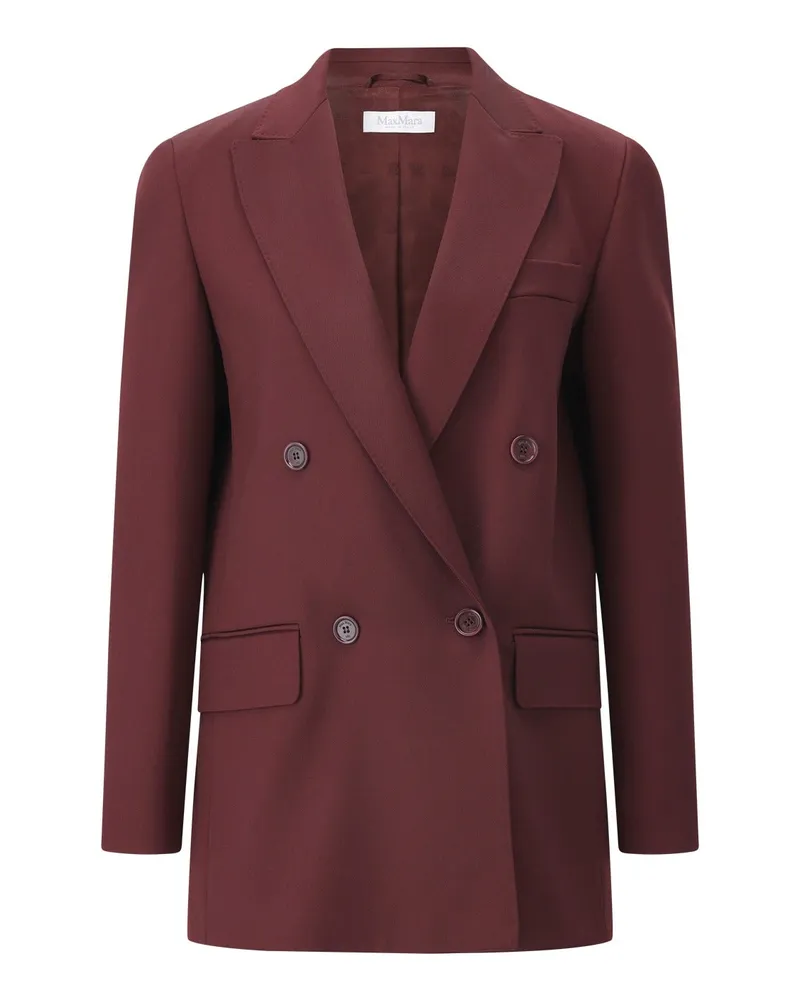 Max Mara Blazer Farad aus Wolle Dunkelrot