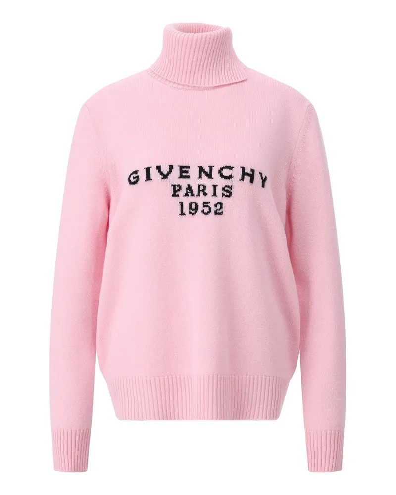 Givenchy Rollkragenpullover mit Logo Rosa