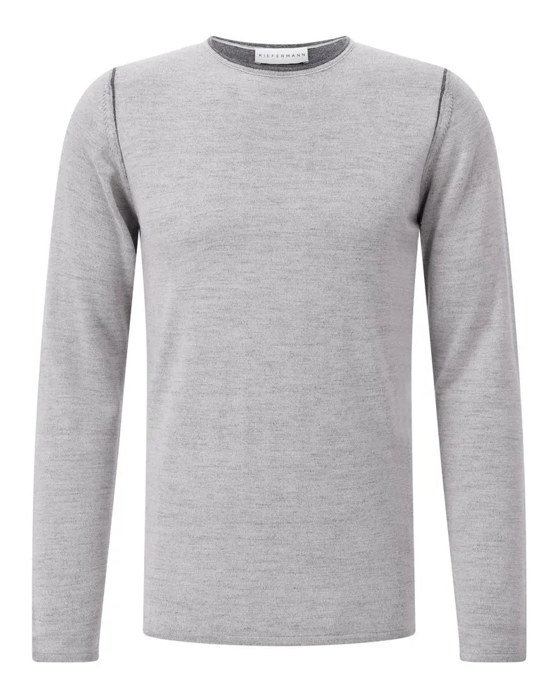 KIEFERMANN Pullover Lutzs mit Rundhalsausschnitt Grau