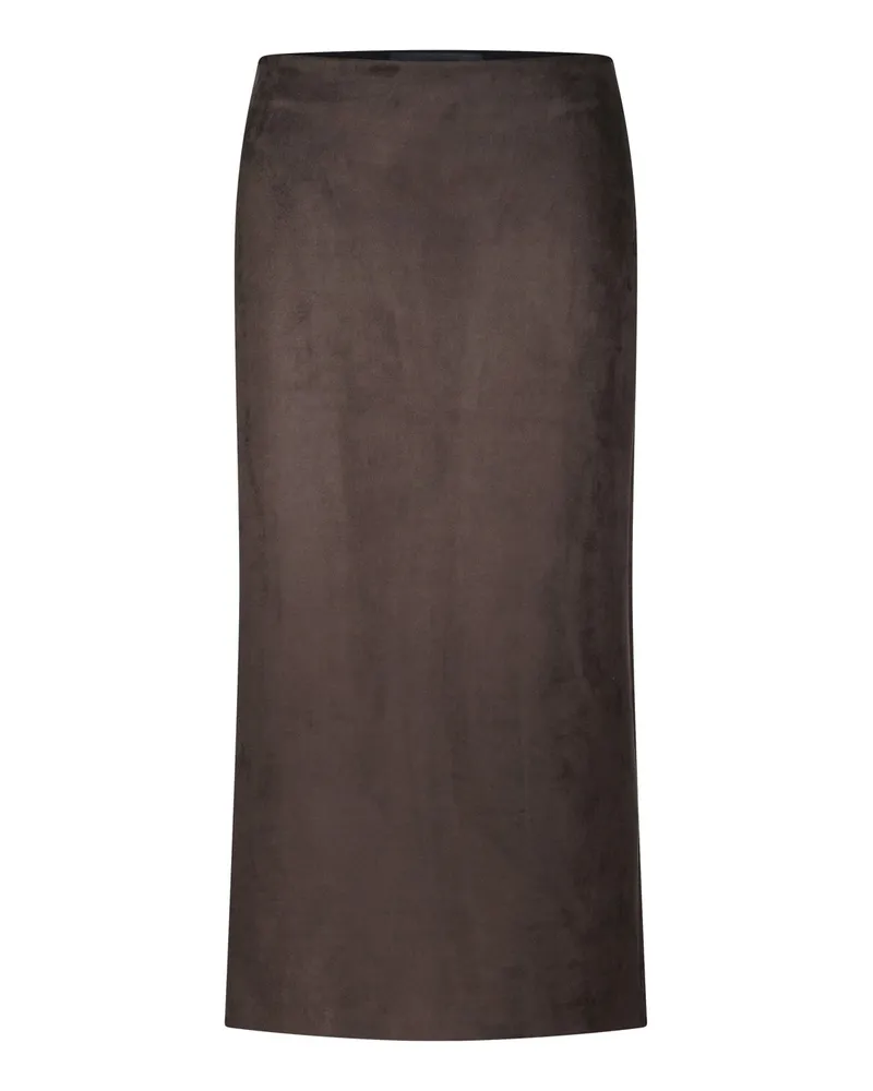 Drykorn Midirock Asser in Velours-Optik Braun