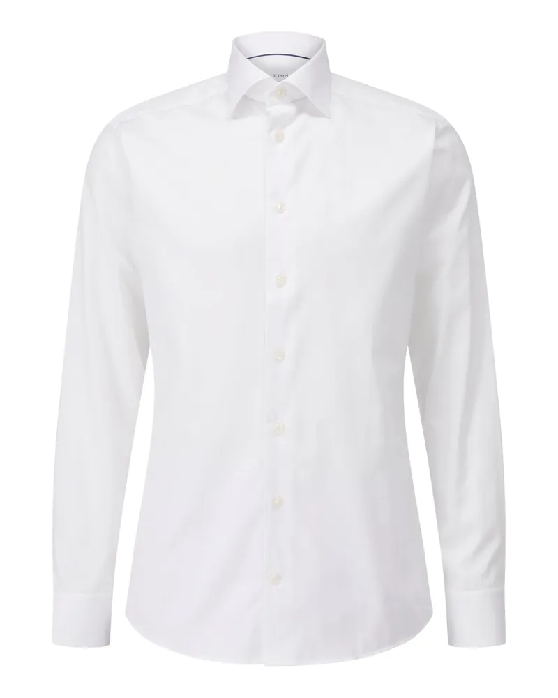 Eton Slim-Fit Twillhemd Weiß