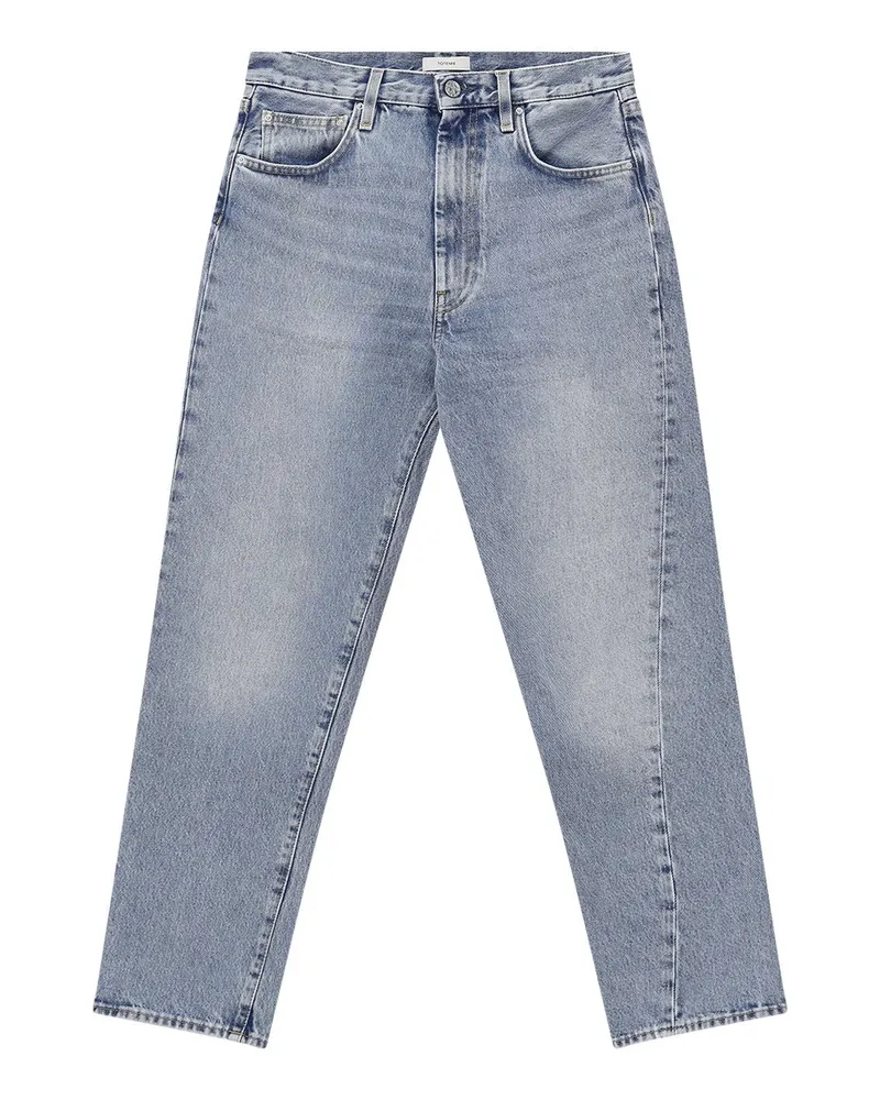 Totême Straight Jeans aus Baumwolle Hellblau