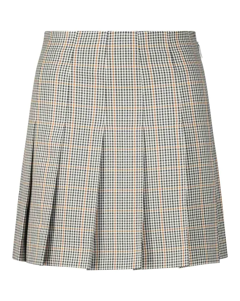 MSGM Karierter Faltenrock Braun