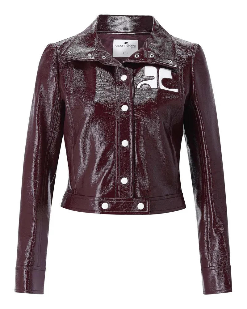 Courrèges Blouson Reedition Vinyl Dunkelrot