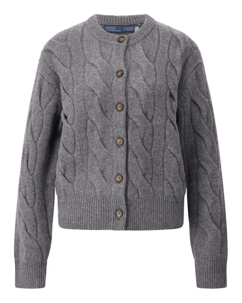 Ralph Lauren Strickjacke aus Woll-Kaschmir-Mix Grau