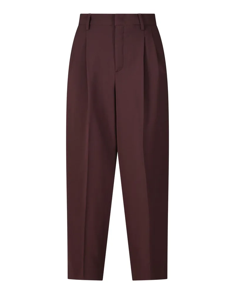 Rossi Stoffhose Relaxed-Fit Dunkelbraun