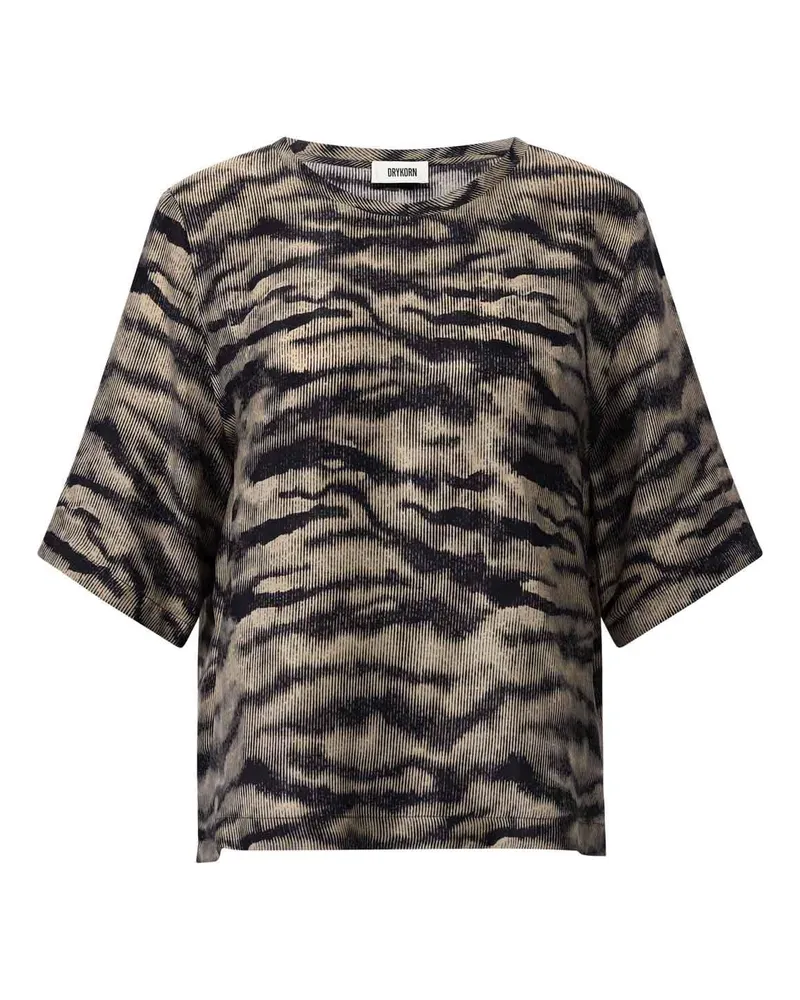 Drykorn Blusenshirt Diedra mit Muster Grün