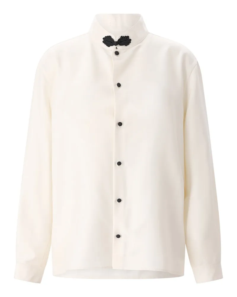 Valentino Garavani Hemd aus Seide Creme