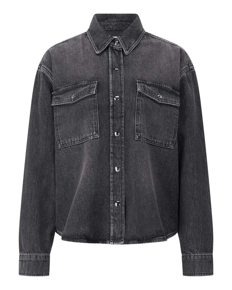 Anine Bing Oversize-Jeansjacke Dunkelgrau
