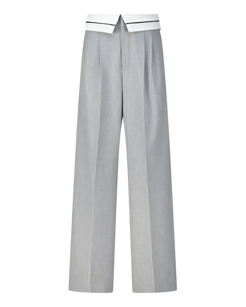 Rossi Bundfaltenhose Noa Collar Grau