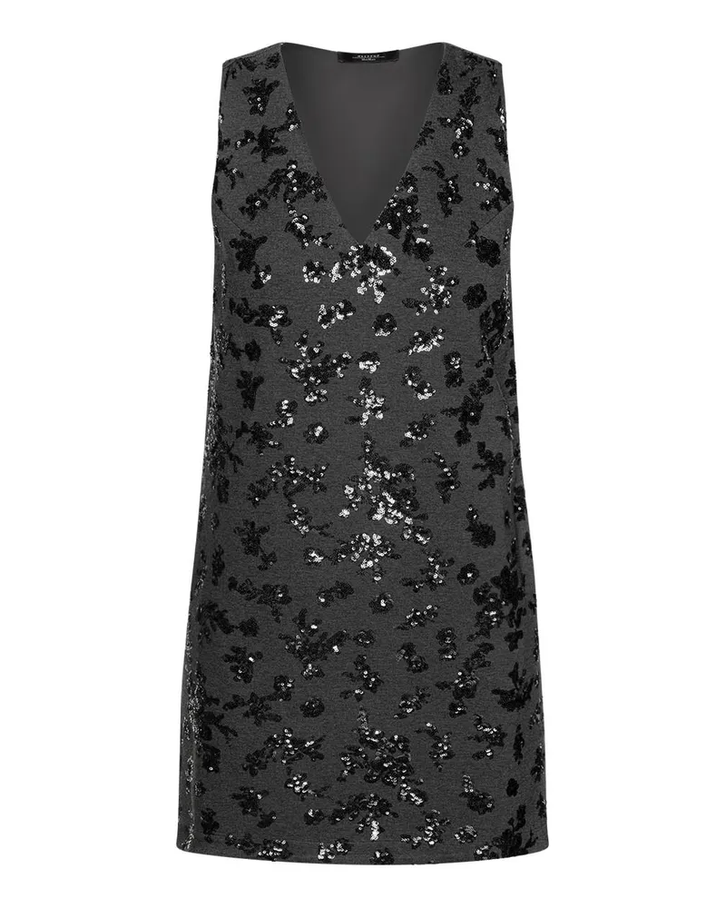 Max Mara Kleid Pesaro mit Paillettenbesatz Grau
