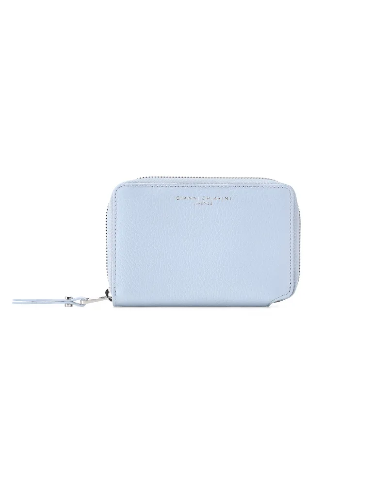 Gianni Chiarini Portemonnaie aus Leder Hellblau