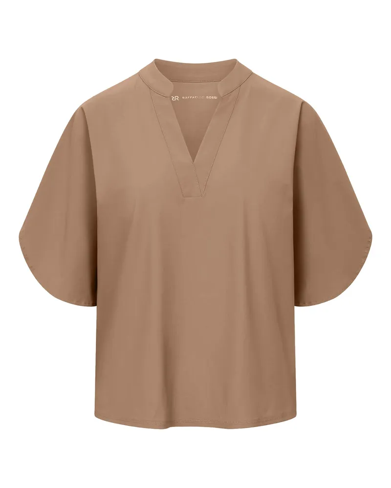 RAFFAELLO ROSSI  Kurzarmbluse Loui Braun