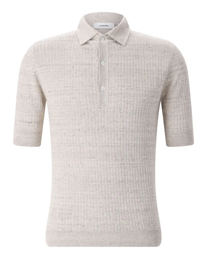 LARDINI Poloshirt aus Leinenmix Beige