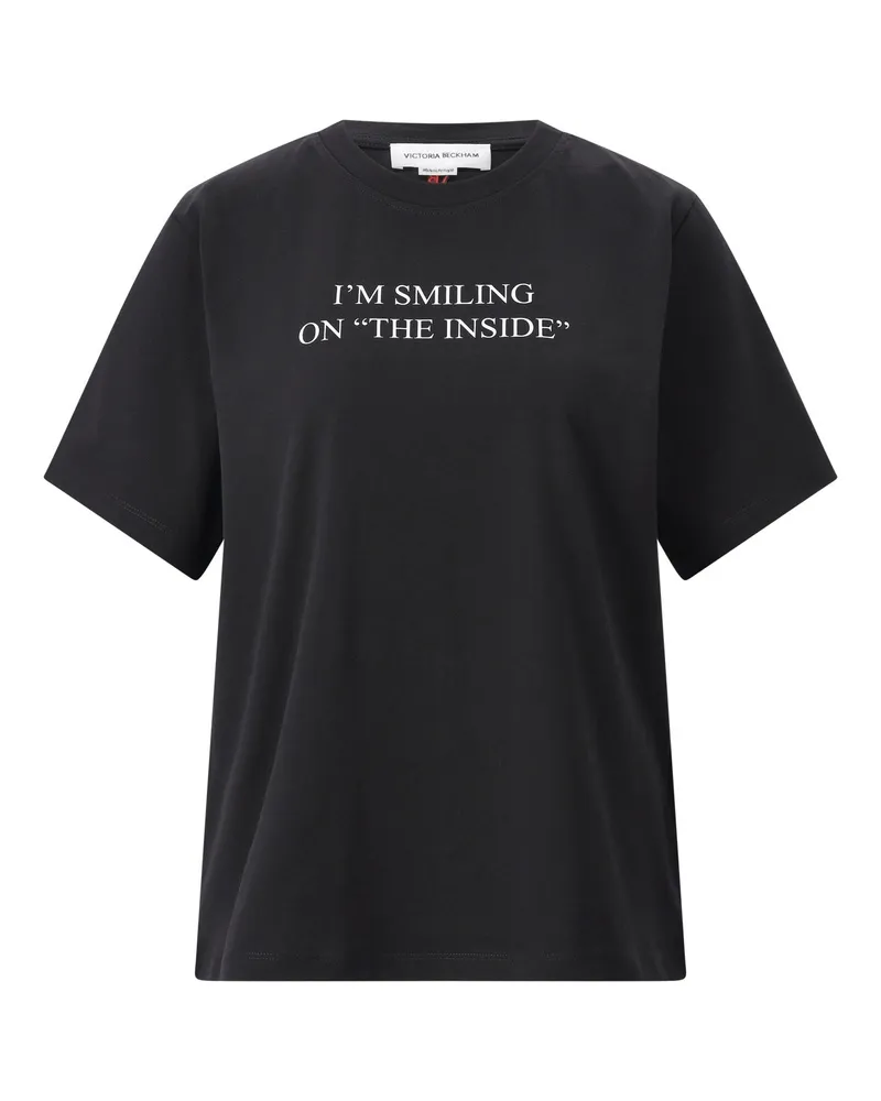 Victoria Beckham T-Shirt mit Print Schwarz