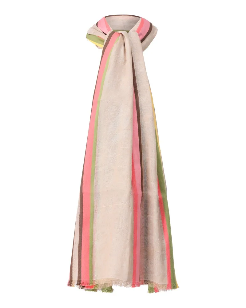 Etro Schal mit Leinen Braun