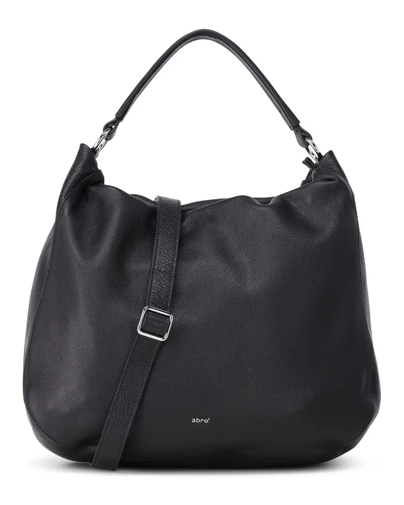 Abro Hobo Bag Mia aus Leder Schwarz