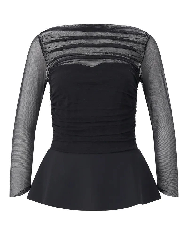 Chiara Boni Transparente Bluse Schwarz
