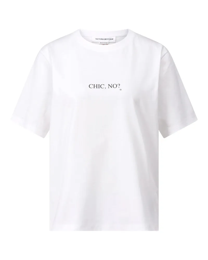 Victoria Beckham T-Shirt mit Print Weiß