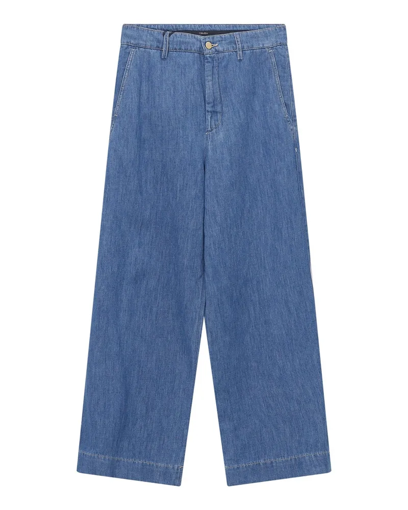 Max Mara Wide-Leg Jeans Astice Blau