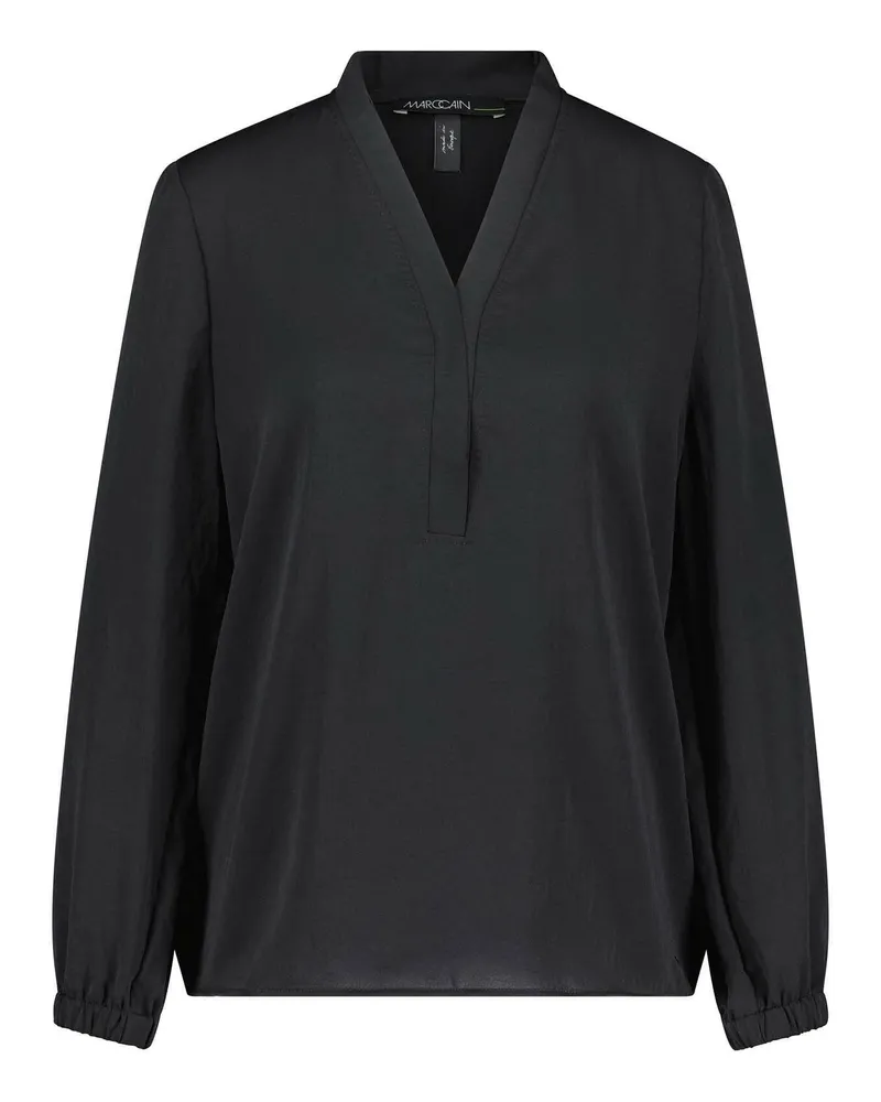Marc Cain Weite Bluse mit leichter Schimmer-Optik Schwarz