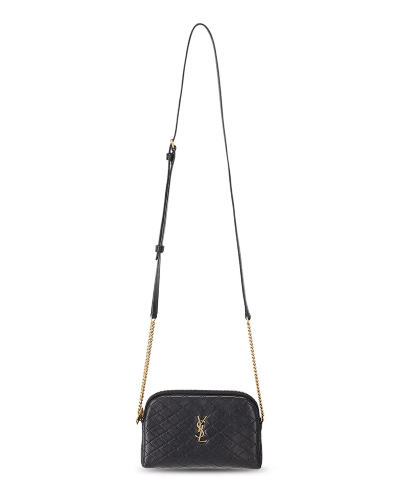 Saint Laurent Umhängetasche aus Leder Schwarz