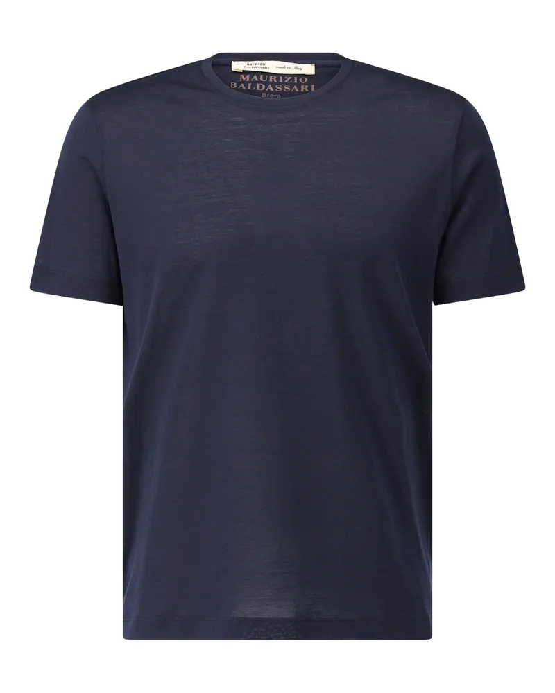 Maurizio Baldassari T-Shirt mit Seide Navy
