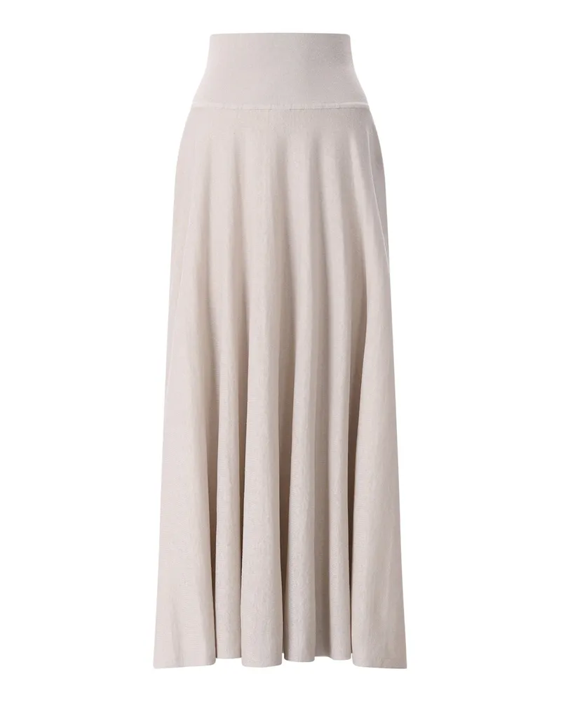 SMINFINITY Maxirock aus Seide & Leinen Beige