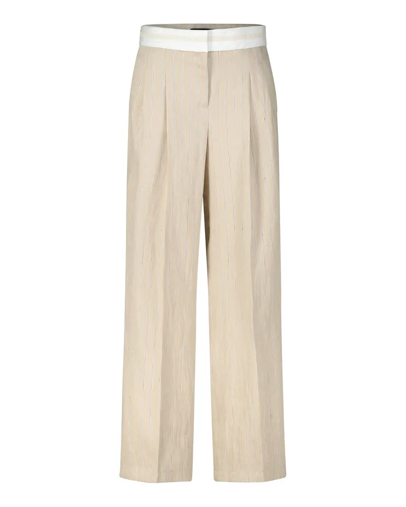 Cambio Stoffhose Anny mit Leinen Beige