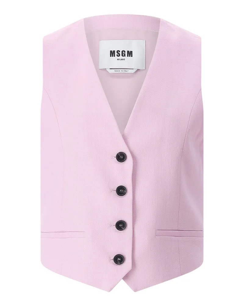 MSGM Weste aus Viskose-Mix Pink