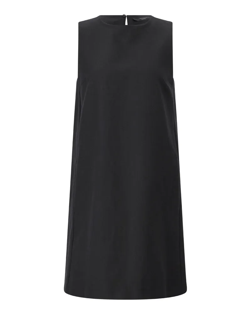 Max Mara Midikleid Racer mit Leinen Schwarz