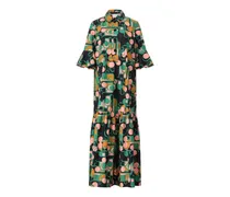 Maxikleid mit Retro-Muster