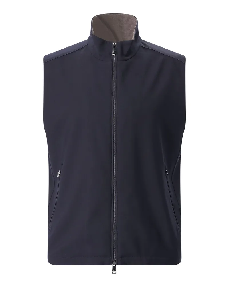 Paul & Shark Weste aus Schurwolle Navy
