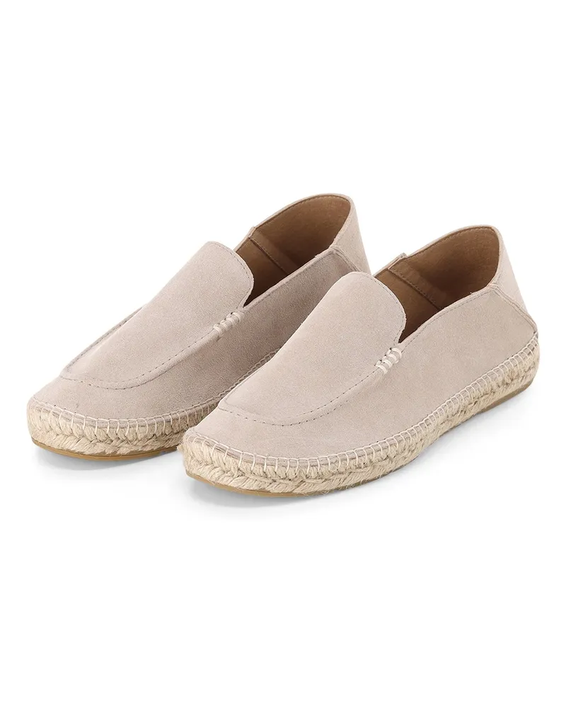 Espadrij Loafer aus Veloursleder Beige