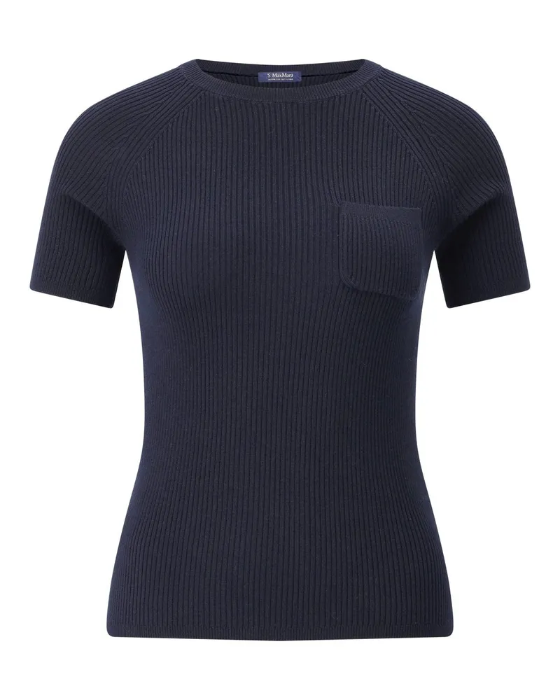 Max Mara Geripptes Shirt Berlino Dunkelblau