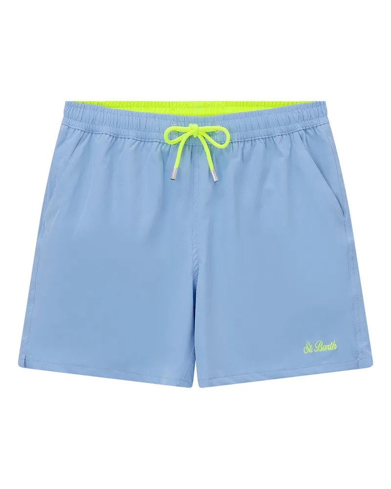 MC2 Saint Barth Badeshorts mit Logo Hellblau