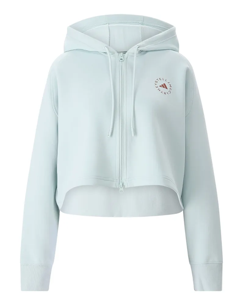 adidas Cropped Sweatjacke Türkis