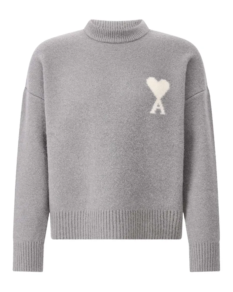 AMI Paris Pullover aus Alpaka-Mix Grau
