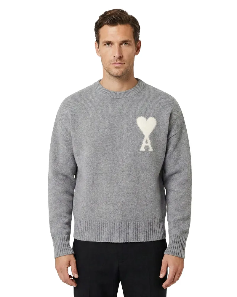 AMI Paris Pullover aus Alpaka-Mix Grau