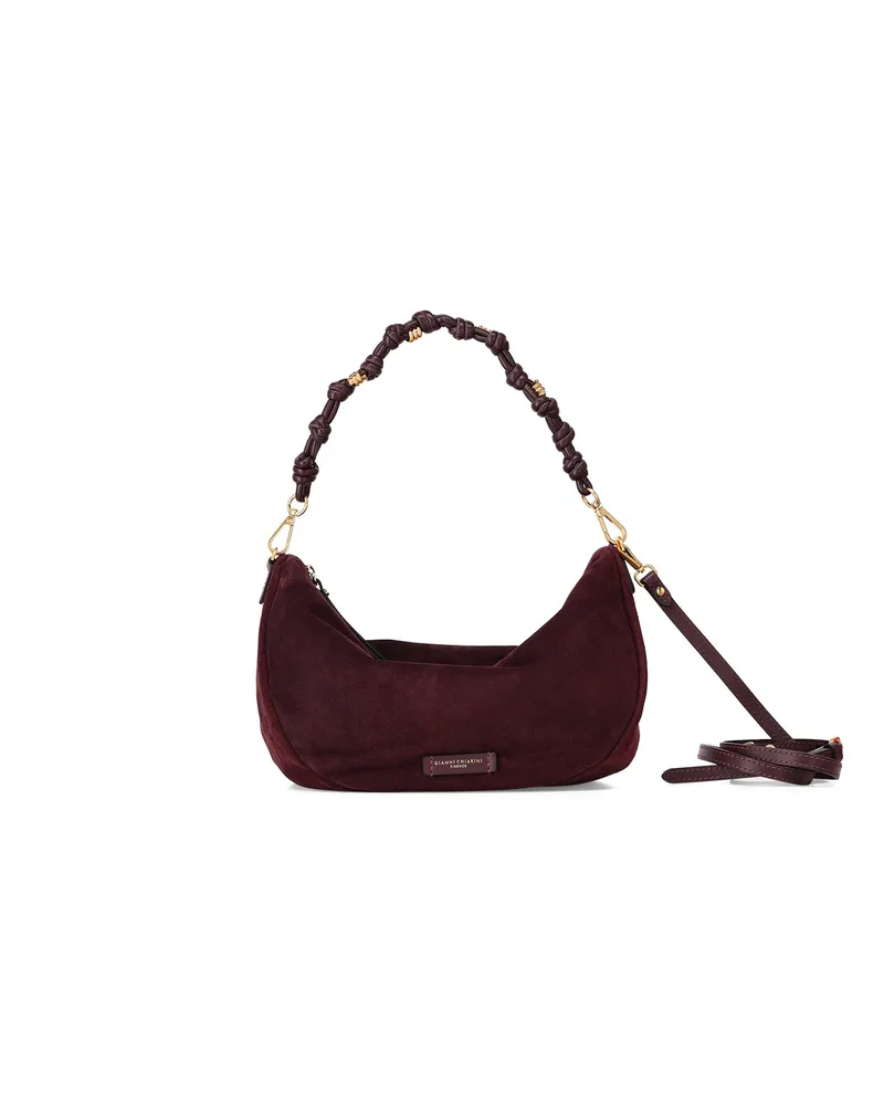 Gianni Chiarini Tasche Cleo aus Veloursleder Dunkelrot