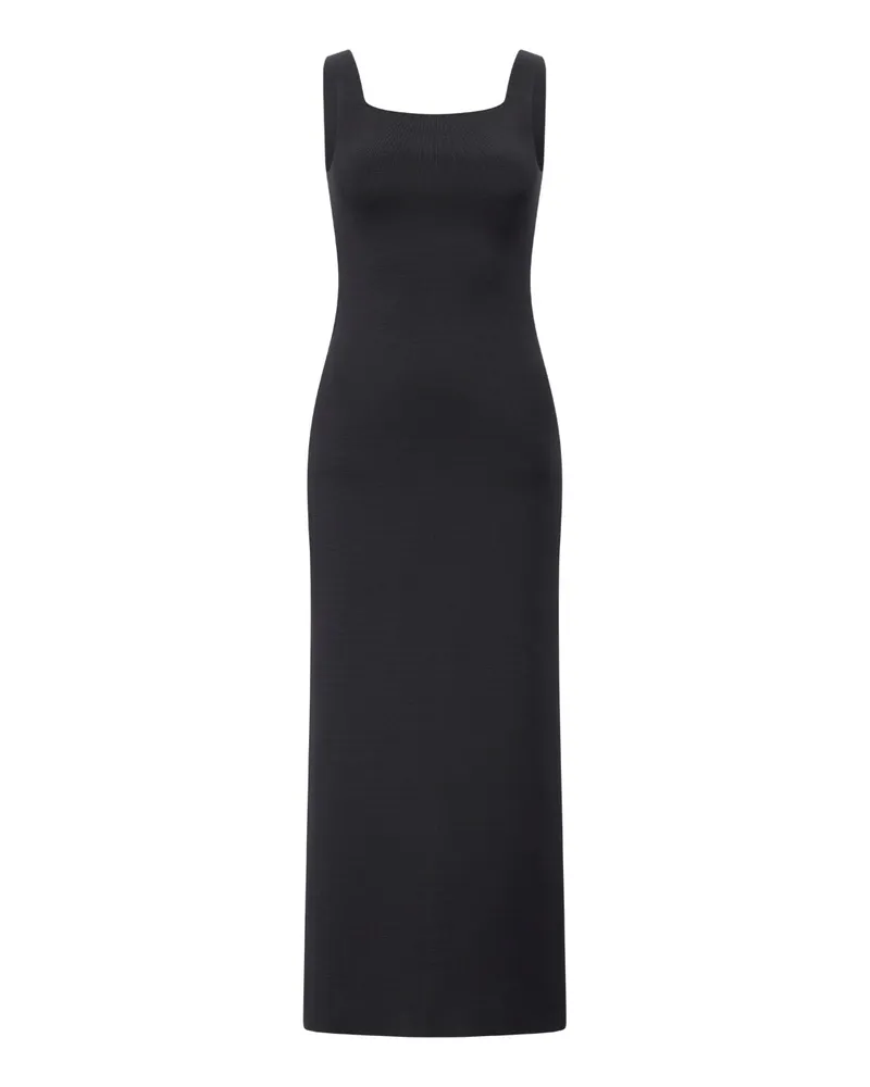 KHAITE Midikleid Dixi aus Viskose-Mix Schwarz