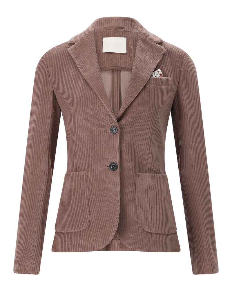 CIRCOLO 1901 Cordblazer aus Baumwoll-Mix Hellbraun