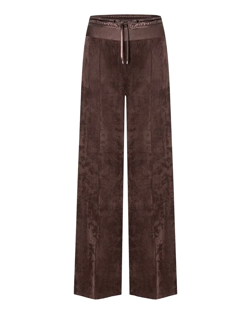 Cambio Cordhose Ava mit metallischem Bund Dunkelbraun