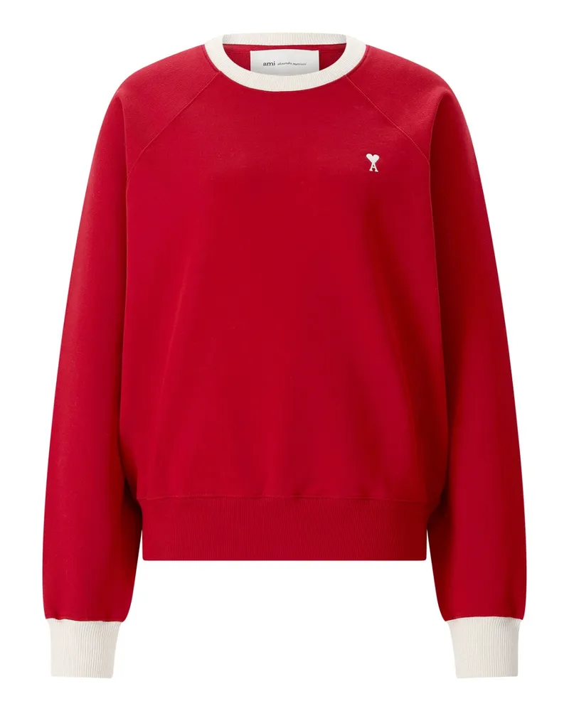 AMI Paris Sweatshirt aus Baumwolle Rot